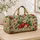 Scarlet Strawberries and Garden Blossoms for Cheerful Summer Getaways and Weekend Escapes Quilted Weekend Bag - 4