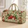 Scarlet Strawberries and Garden Blossoms for Cheerful Summer Getaways and Weekend Escapes Quilted Weekend Bag - 1