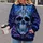 Icy Blue Ornate Skull for Concert Nights, Alternative Style and Everyday Wear All-over Print Hoodie (Lightweight) - 2