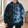 Nighttime Waterfall Valley for Scenic Outdoor Adventures and Nature Lovers All-over Print Hoodie (Lightweight) - 6