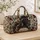 Black Horse Portrait with Jewel-Toned Mane for Equestrian Travel and Weekend Escapes Quilted Weekend Bag - 4