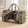 Black Horse Portrait with Jewel-Toned Mane for Equestrian Travel and Weekend Escapes Quilted Weekend Bag - 1