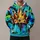 Bold Turquoise Crown And Splatter Art For Everyday Streetwear And Creative Youth Style All-over Print Hoodie (Lightweight) - 1
