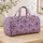 Lilac Heart Fans for Lavender Field Getaways and Romantic Countryside Travel Quilted Weekend Bag - 4