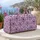 Lilac Heart Fans for Lavender Field Getaways and Romantic Countryside Travel Quilted Weekend Bag - 5
