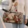 White Horse and Foal with Roses for Countryside Escapes and Equestrian Lovers Quilted Weekend Bag - 2