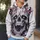 Pink Horror Skull Motif for Alternative Nightlife and Everyday Streetwear Style All-over Print Hoodie (Lightweight) - 5