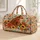 Chestnut Horse and Autumn Wildflowers for Countryside Travel and Weekend Getaways Quilted Weekend Bag - 1