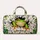 Cheerful Green Frog Breaking Through Cracks for Summer Travel and Adventure Lovers Quilted Weekend Bag - 6