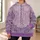 Lavender Lace-Up Princess Bodice Look for Fairytale Parties and Halloween Cosplay All-over Print Hoodie (Lightweight) - 6