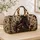 Floral Black Horse with Jewel-Toned Mane for Elegant Weekend Getaways and Horse Lovers Quilted Weekend Bag - 4
