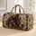 Floral Black Horse with Jewel-Toned Mane for Elegant Weekend Getaways and Horse Lovers Quilted Weekend Bag - 1