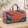 Coral And Cobalt Color Blocks For Sunny Getaways And Relaxed Weekend Escape Days Quilted Weekend Bag - 4