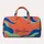 Coral And Cobalt Color Blocks For Sunny Getaways And Relaxed Weekend Escape Days Quilted Weekend Bag - 6