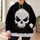 Ivory Skull Emblem for Halloween Parties and Dark Costume Looks for Alternative Style All-over Print Hoodie (Lightweight) - 6