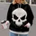 Ivory Skull Emblem for Halloween Parties and Dark Costume Looks for Alternative Style All-over Print Hoodie (Lightweight) - 2