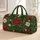 Deep Green Poinsettia and Holly Blooms for Festive Winter Travel and Garden Lovers Quilted Weekend Bag - 1