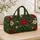 Deep Green Poinsettia and Holly Blooms for Festive Winter Travel and Garden Lovers Quilted Weekend Bag - 4