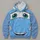 Blue Cartoon Sports Car Face for Road Trip Fans and Family Theme Park Adventures All-over Print Hoodie (Lightweight) - 4