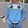 Blue Cartoon Sports Car Face for Road Trip Fans and Family Theme Park Adventures All-over Print Hoodie (Lightweight) - 2