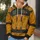 Weathered Ochre Utility Suit Look for Sci-Fi Fans and Halloween Cosplay Gatherings All-over Print Hoodie (Lightweight) - 5