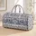 Navy Seashells and Coastal Wave Bands for Relaxed Summer Beach Getaways by the Shore Quilted Weekend Bag - 1