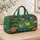 Cheerful Green Frogs And Orange Bird For Sunny Summer Getaways And Nature Lovers Quilted Weekend Bag - 4