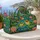 Cheerful Green Frogs And Orange Bird For Sunny Summer Getaways And Nature Lovers Quilted Weekend Bag - 5