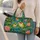 Cheerful Green Frogs And Orange Bird For Sunny Summer Getaways And Nature Lovers Quilted Weekend Bag - 2