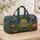 Rainbow Tie-Dye Frog with Peace Sign for Festival Travel and Summer Getaways Quilted Weekend Bag - 4
