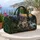 Wilderness Wolf and Evergreen River Valley for Scenic Road Trips and Outdoor Getaways Quilted Weekend Bag - 5