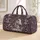 Gray Horse with Lavender Botanical Mane for Equestrian Travel and Country Escapes Quilted Weekend Bag - 1