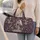 Gray Horse with Lavender Botanical Mane for Equestrian Travel and Country Escapes Quilted Weekend Bag - 2
