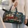 Alpine Campers, Deer and Snowy Peaks for Weekend Getaways and Cozy Trail Adventures Quilted Weekend Bag - 2