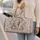 Oversized Spiral Conch Shell and Scallop Halo for Coastal Getaways and Seaside Travel Quilted Weekend Bag - 2