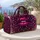Melting Magenta Lips with Crystal Stars for Glamorous Travel and Holiday Getaways for Her Quilted Weekend Bag - 5