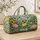 Cheerful Frog Sunflowers And Lilies For Summer Getaways And Nature-Loving Travelers Quilted Weekend Bag - 4