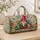 Whimsical Garden Gnome, Dragonflies and Hearts for Cheerful Weekend Getaways Quilted Weekend Bag - 4