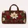 Burgundy Poinsettia and Holly Blooms for Cozy Winter Getaways and Holiday Travel Quilted Weekend Bag - 6