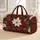 Burgundy Poinsettia and Holly Blooms for Cozy Winter Getaways and Holiday Travel Quilted Weekend Bag - 1