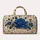 Cobalt Blue Rose and Golden Vines for Elegant Weekend Getaways and Memorable Travel Quilted Weekend Bag - 6