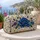 Cobalt Blue Rose and Golden Vines for Elegant Weekend Getaways and Memorable Travel Quilted Weekend Bag - 5