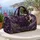Whimsical Witch Riding a Broom for Halloween Night Adventures and Autumn Getaways Quilted Weekend Bag - 5