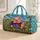 Smiling Piglet in Chocolate Pail with Bees and Blooms for Sunny Summer Getaways Quilted Weekend Bag - 1