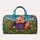 Smiling Piglet in Chocolate Pail with Bees and Blooms for Sunny Summer Getaways Quilted Weekend Bag - 6