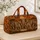Colorful Elephant Family Safari Sunset Scene for Adventurous Vacation Travel Lovers Quilted Weekend Bag - 4
