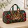 Vibrant Swirl Cat Portrait for Weekend Getaways, Yoga Trips and Holiday Escapes for Women Quilted Weekend Bag - 4
