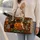 Vintage Halloween Pumpkins, Black Cats and Ghosts for Cozy Autumn Weekend Escapes Quilted Weekend Bag - 2