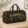 Vintage Camper Van With Golden Florals for Dog Mom Travel and Weekend Adventures Quilted Weekend Bag - 4