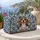Beagle Portrait With Paw Hearts for Pet-Loving Summer Travel and Family Getaways Quilted Weekend Bag - 5